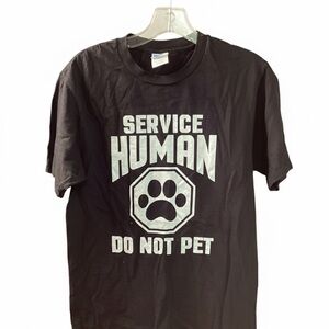 (NWOT)Port and Company Black Service Human Tee